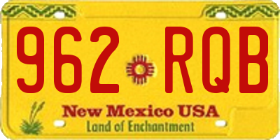 NM license plate 962RQB