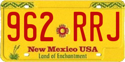 NM license plate 962RRJ