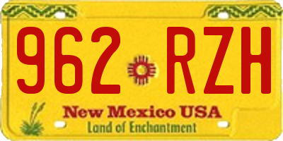 NM license plate 962RZH