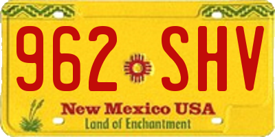 NM license plate 962SHV