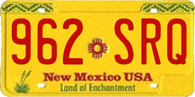 NM license plate 962SRQ
