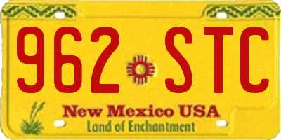 NM license plate 962STC