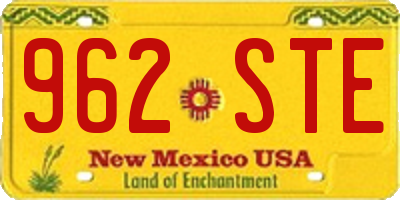 NM license plate 962STE