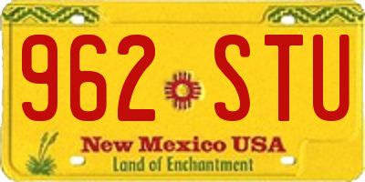 NM license plate 962STU
