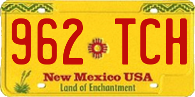 NM license plate 962TCH