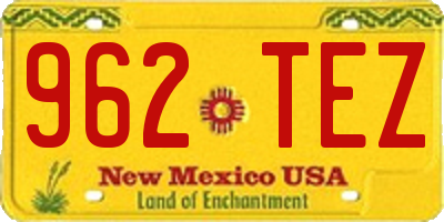 NM license plate 962TEZ