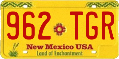 NM license plate 962TGR