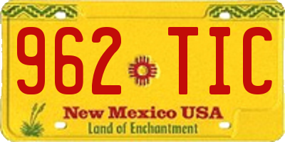 NM license plate 962TIC