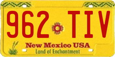 NM license plate 962TIV