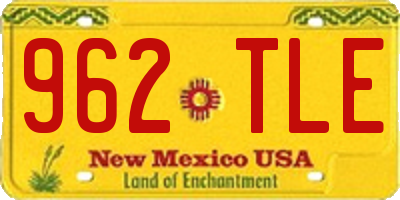 NM license plate 962TLE