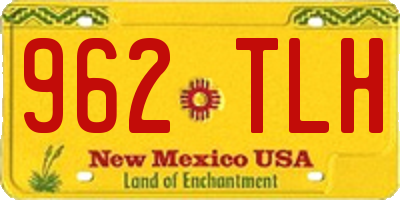 NM license plate 962TLH