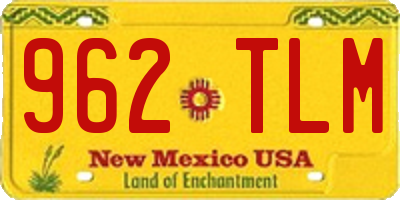 NM license plate 962TLM
