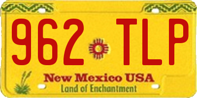 NM license plate 962TLP