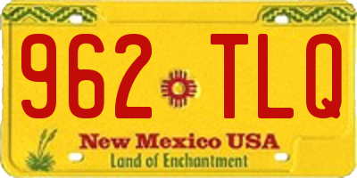 NM license plate 962TLQ