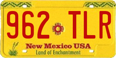 NM license plate 962TLR