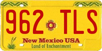 NM license plate 962TLS
