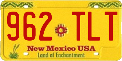 NM license plate 962TLT