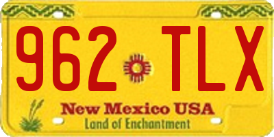 NM license plate 962TLX