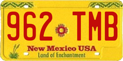 NM license plate 962TMB