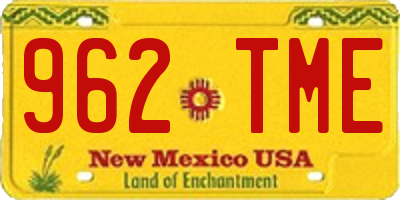 NM license plate 962TME