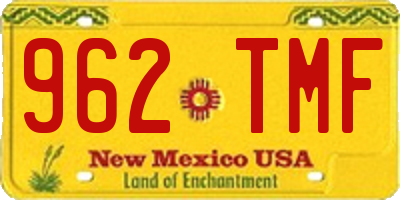 NM license plate 962TMF