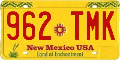 NM license plate 962TMK