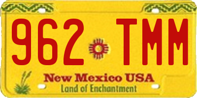 NM license plate 962TMM