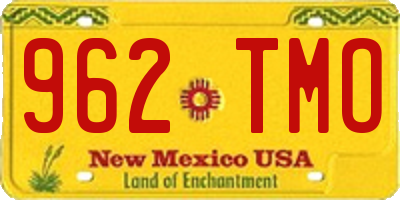NM license plate 962TMO
