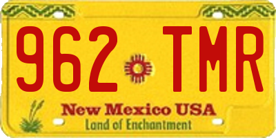 NM license plate 962TMR