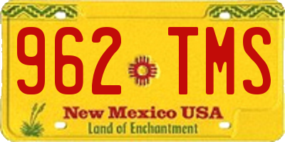 NM license plate 962TMS