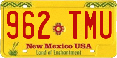 NM license plate 962TMU