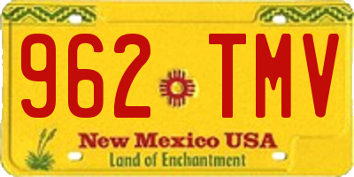 NM license plate 962TMV