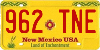 NM license plate 962TNE