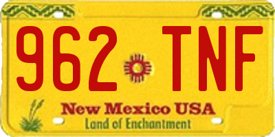 NM license plate 962TNF