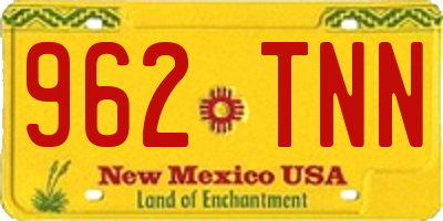 NM license plate 962TNN