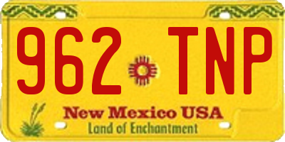 NM license plate 962TNP