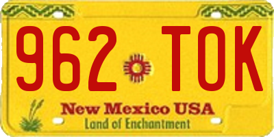 NM license plate 962TOK