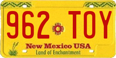 NM license plate 962TOY