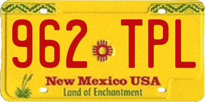 NM license plate 962TPL