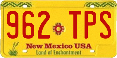 NM license plate 962TPS
