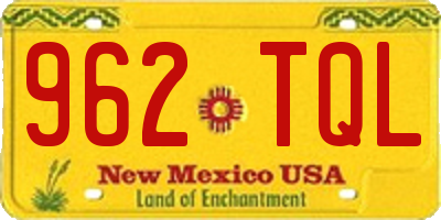NM license plate 962TQL