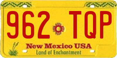 NM license plate 962TQP