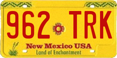 NM license plate 962TRK