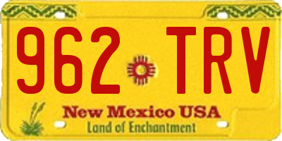 NM license plate 962TRV