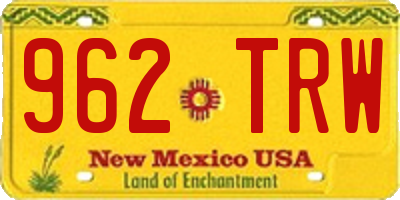NM license plate 962TRW