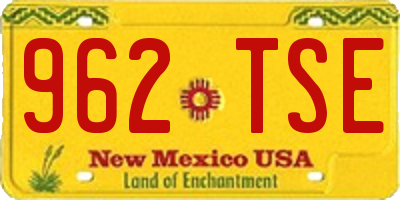 NM license plate 962TSE