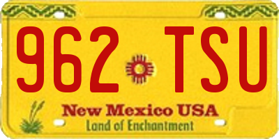 NM license plate 962TSU