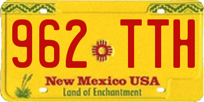 NM license plate 962TTH