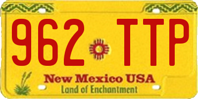NM license plate 962TTP