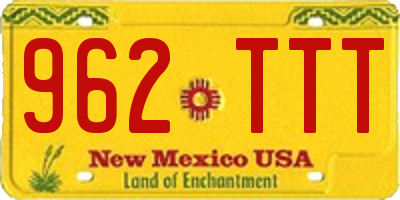 NM license plate 962TTT